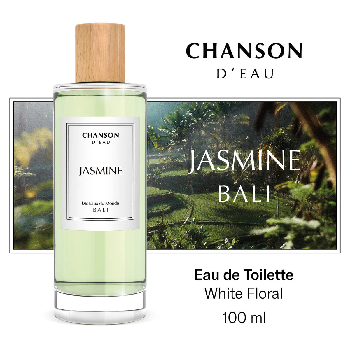 Chanson D’Eau Jasmine Eau de Toilette. Natural Spray for Women 100ml.