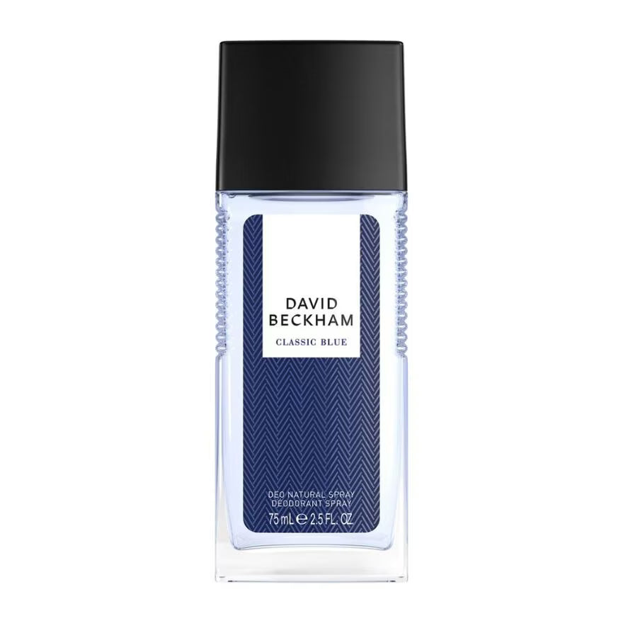David Beckham Classic Blue Natural Body Spray 75ml for Men.