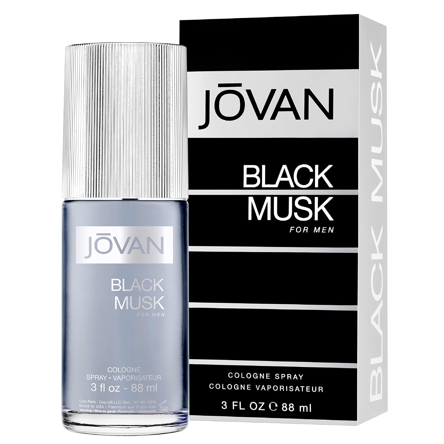 Jōvan Black Musk Cologne Spray for Men 88ml.